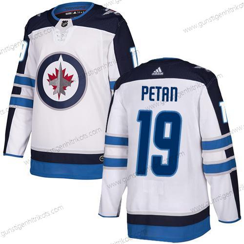 Adidas Herren NHL Winnipeg Jets #19 Nic Peta Auswärtstrikots Authentisch Trikots – Weiß