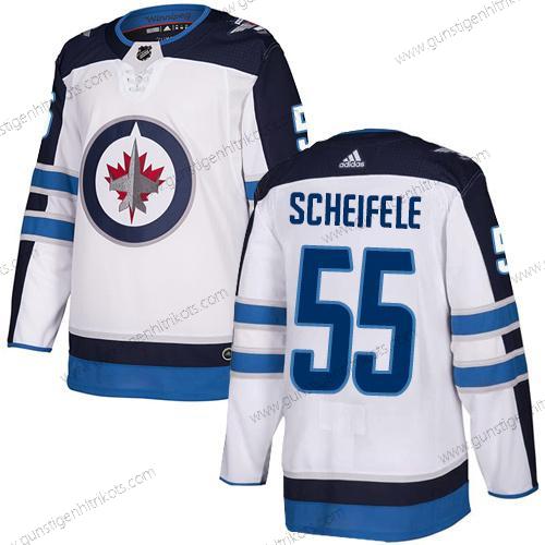 Adidas Herren NHL Winnipeg Jets #55 Mark Scheifele Auswärtstrikots Authentisch Trikots – Weiß