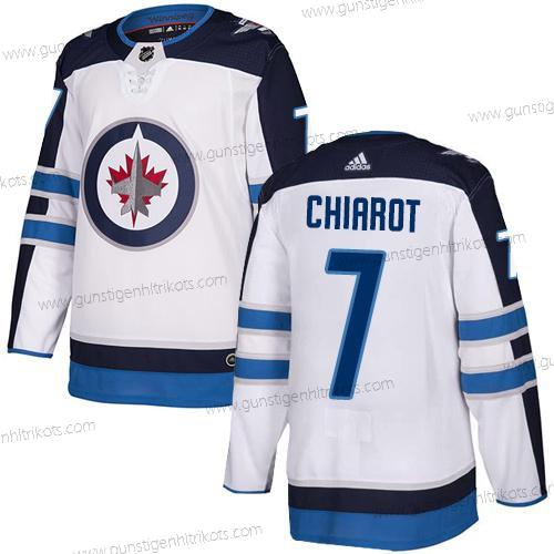 Adidas Herren NHL Winnipeg Jets #7 Ben Chiarot Auswärtstrikots Authentisch Trikots – Weiß