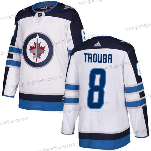 Adidas Herren NHL Winnipeg Jets #8 Jacob Trouba Auswärtstrikots Authentisch Trikots – Weiß