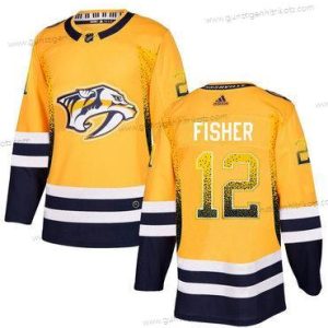 Adidas Herren Nashville Predators #12 Mike Fisher Trikots – Gold