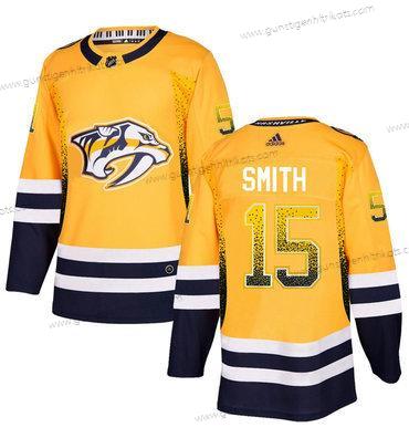 Adidas Herren Nashville Predators #15 Craig Smith Trikots – Gold