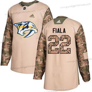 Adidas Herren Nashville Predators #22 Kevin Fiala Authentisch 2017 Veterans Day Strickerei NHL Trikots – Tarnfarbe