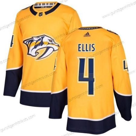 Adidas Herren Nashville Predators #4 Ryan Ellis Heimtrikots Authentisch Strickerei NHL Trikots – Gelb