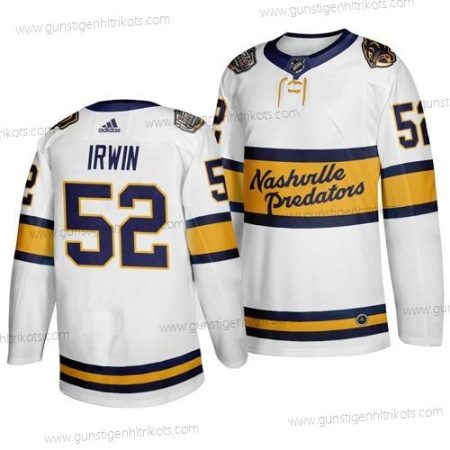 Adidas Herren Nashville Predators 52 Matt Irwin 2020 Winter Klassisch Trikots – Weiß