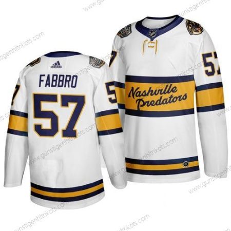 Adidas Herren Nashville Predators 57 Dante Fabbro 2020 Winter Klassisch Trikots – Weiß