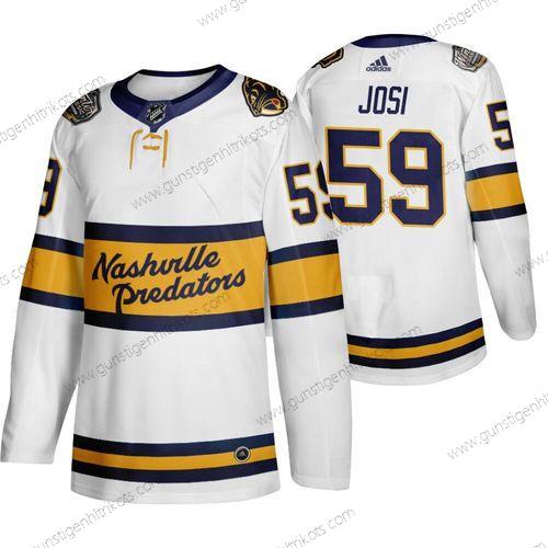 Adidas Herren Nashville Predators 59 Roman Josi 2020 Winter Klassisch Trikots – Weiß