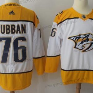 Adidas Herren Nashville Predators #76 P.K Subban Road Authentisch Strickerei NHL Trikots – Weiß