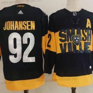 Adidas Herren Nashville Predators #92 Ryan Johansen 2022 Stadium Series Strickerei NHL Trikots – Schwarz