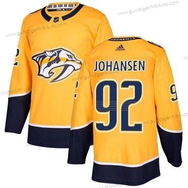 Adidas Herren Nashville Predators #92 Ryan Johansen Heimtrikots Authentisch Strickerei NHL Trikots – Gelb