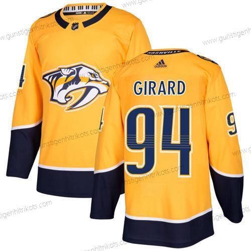 Adidas Herren Nashville Predators #94 Samuel Girard Heimtrikots Authentisch Strickerei NHL Trikots – Gelb