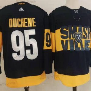 Adidas Herren Nashville Predators #95 Matt Duchene 2022 Stadium Series Strickerei NHL Trikots – Schwarz