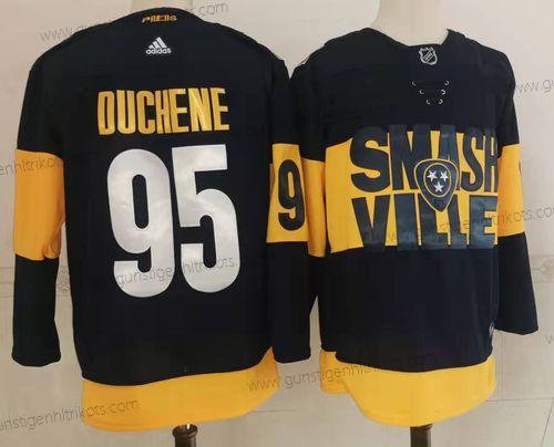 Adidas Herren Nashville Predators #95 Matt Duchene 2022 Stadium Series Strickerei NHL Trikots – Schwarz