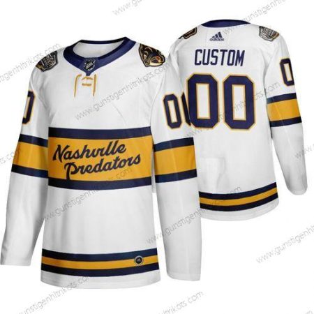 Adidas Herren Nashville Predators Personalisiertes 2020 Winter Klassisch Trikots – Weiß