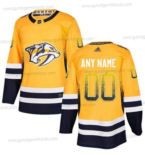 Adidas Herren Nashville Predators Personalisiertes Trikots – Gold