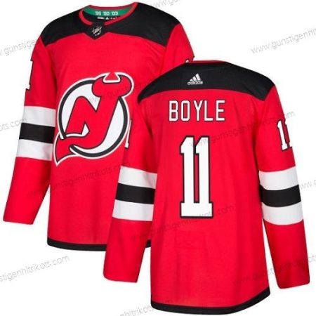 Adidas Herren New Jersey Devils #11 Brian Boyle Heimtrikots Authentisch Strickerei NHL Trikots – Rot