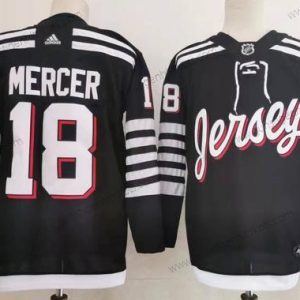 Adidas Herren New Jersey Devils #18 Dawson Mercer 2021-22 ersatzweise Primegreen Authentisch Pro Spieler Ausweichtrikot Trikots – Schwarz