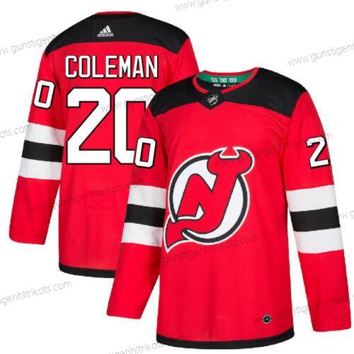 Adidas Herren New Jersey Devils #20 Blake Coleman Heimtrikots Authentisch Trikots – Rot