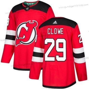 Adidas Herren New Jersey Devils #29 Ryane Clowe Heimtrikots Authentisch Strickerei NHL Trikots – Rot