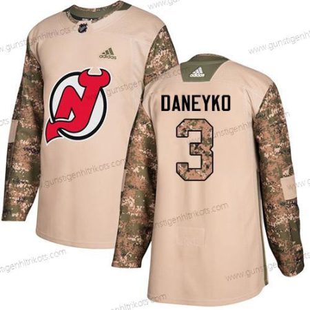 Adidas Herren New Jersey Devils #3 Ken Daneyko Authentisch 2017 Veterans Day Strickerei NHL Trikots – Tarnfarbe