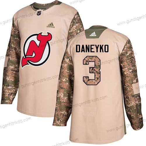 Adidas Herren New Jersey Devils #3 Ken Daneyko Authentisch 2017 Veterans Day Strickerei NHL Trikots – Tarnfarbe