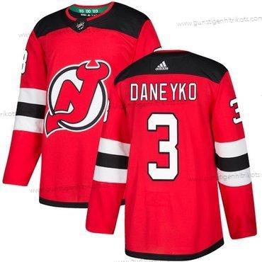 Adidas Herren New Jersey Devils #3 Ken Daneyko Heimtrikots Authentisch Strickerei NHL Trikots – Rot