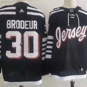 Adidas Herren New Jersey Devils #30 Martin Brodeur 2021-22 ersatzweise Primegreen Authentisch Pro Spieler Ausweichtrikot Trikots – Schwarz