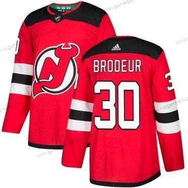 Adidas Herren New Jersey Devils #30 Martin Brodeur Heimtrikots Authentisch Strickerei NHL Trikots – Rot