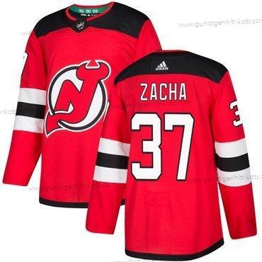 Adidas Herren New Jersey Devils #37 Pavel Zacha Heimtrikots Authentisch Strickerei NHL Trikots – Rot