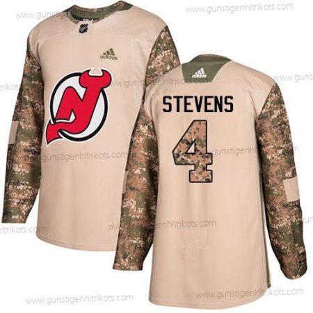 Adidas Herren New Jersey Devils #4 Scott Stevens Authentisch 2017 Veterans Day Strickerei NHL Trikots – Tarnfarbe