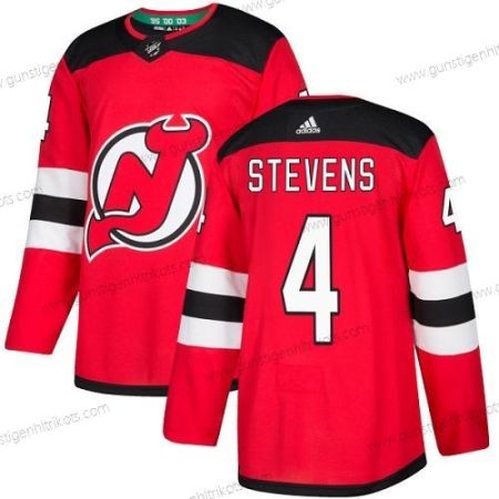 Adidas Herren New Jersey Devils #4 Scott Stevens Heimtrikots Authentisch Strickerei NHL Trikots – Rot