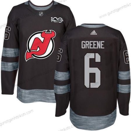 Adidas Herren New Jersey Devils #6 Andy Grüne 1917-2017 100th Jahrestag Strickerei NHL Trikots – Schwarz