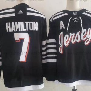 Adidas Herren New Jersey Devils #7 Dougie Hamilton 2021-22 ersatzweise Primegreen Authentisch Pro Spieler Ausweichtrikot Trikots – Schwarz