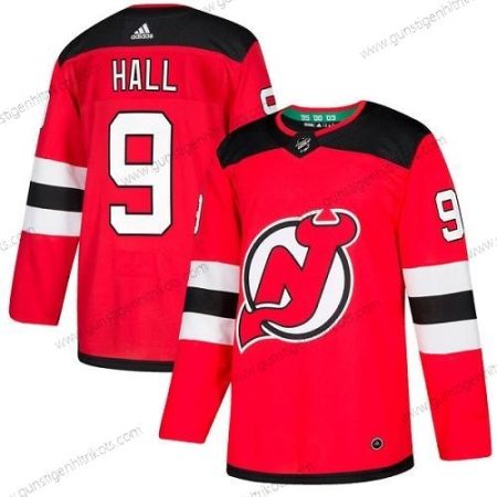 Adidas Herren New Jersey Devils #9 Taylor Hall Heimtrikots Authentisch Strickerei NHL Trikots – Rot