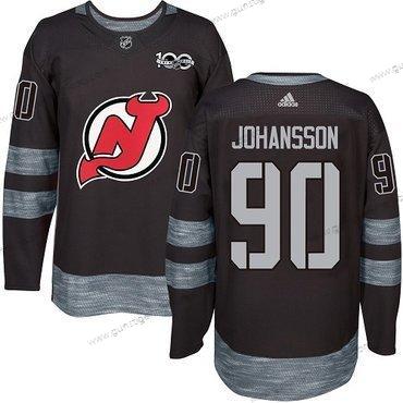 Adidas Herren New Jersey Devils #90 Marcus Johansson 1917-2017 100th Jahrestag Strickerei NHL Trikots – Schwarz