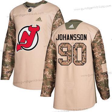 Adidas Herren New Jersey Devils #90 Marcus Johansson Authentisch 2017 Veterans Day Strickerei NHL Trikots – Tarnfarbe