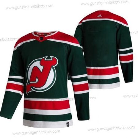 Adidas Herren New Jersey Devils Leer 2020-21 Rückseite Retro ersatzweise NHL Trikots – Grün