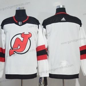 Adidas Herren New Jersey Devils Leer Road Authentisch Strickerei NHL Trikots – Weiß