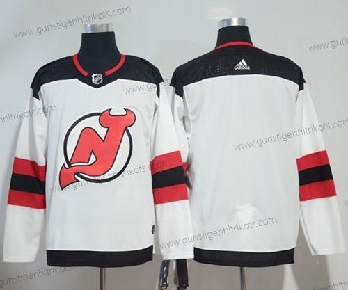 Adidas Herren New Jersey Devils Leer Road Authentisch Strickerei NHL Trikots – Weiß