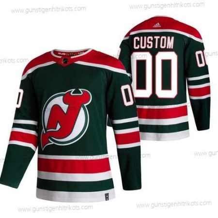 Adidas Herren New Jersey Devils Personalisiertes 2020-21 Rückseite Retro ersatzweise NHL Trikots – Grün