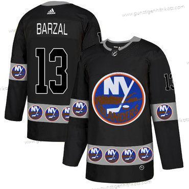 Adidas Herren New York Islanders #13 Mathew Barzal Team Logos Trikots – Schwarz