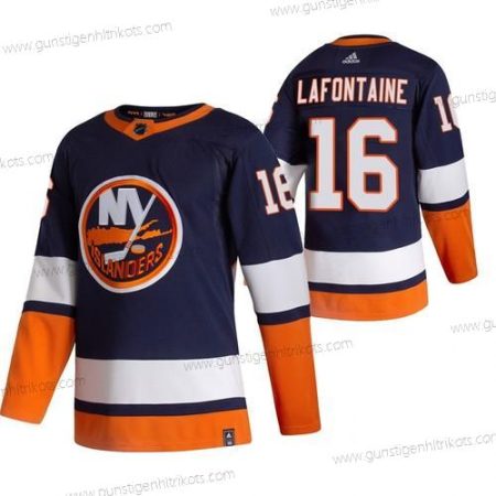 Adidas Herren New York Islanders #16 Andrew Ladd 2020-21 Rückseite Retro ersatzweise NHL Trikots – Marineblau Blau