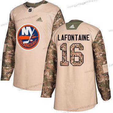 Adidas Herren New York Islanders #16 Pat Lafontaine Authentisch 2017 Veterans Day Strickerei NHL Trikots – Tarnfarbe