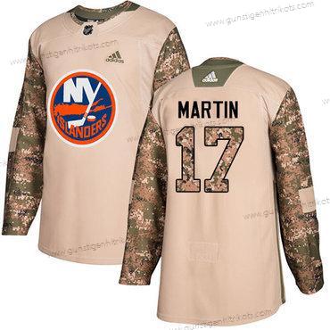 Adidas Herren New York Islanders #17 Matt Martin Authentisch 2017 Veterans Day Strickerei NHL Trikots – Tarnfarbe