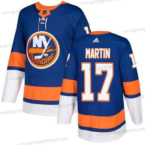 Adidas Herren New York Islanders #17 Matt Martin Royal Heimtrikots Authentisch Strickerei NHL Trikots – Blau