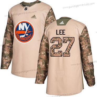 Adidas Herren New York Islanders #27 Anders Lee Authentisch 2017 Veterans Day Strickerei NHL Trikots – Tarnfarbe