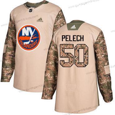 Adidas Herren New York Islanders #50 Adam Pelech Authentisch 2017 Veterans Day Strickerei NHL Trikots – Tarnfarbe