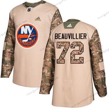 Adidas Herren New York Islanders #72 Anthony Beauvillier Authentisch 2017 Veterans Day Strickerei NHL Trikots – Tarnfarbe