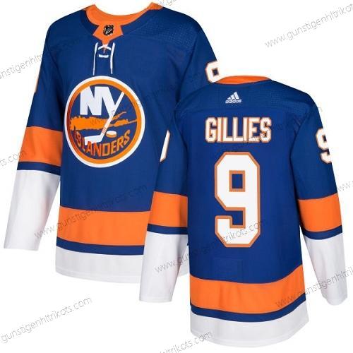 Adidas Herren New York Islanders #9 Clark Gillies Royal Heimtrikots Authentisch Strickerei NHL Trikots – Blau