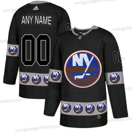 Adidas Herren New York Islanders Personalisiertes Team Logos Trikots – Schwarz